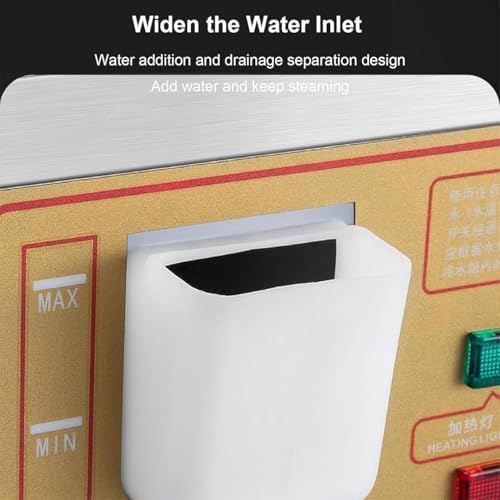 NGWEI Commercial Electric Steamer, 2/4/6-Hole Bun Machine, 110V Hot Food Warmer, Adjustable 30-110℃ Temperature, Anti-Dry Burning Feature for Restaurant Use