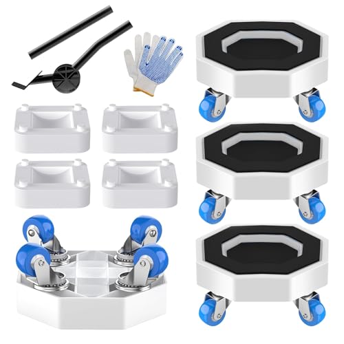 Woobroo Furniture Moving Kit with 360° Wheels & Sliders, Heavy Duty Mover for Appliance, Refrigerator, Sofa, Washing Machine, Max Load 360 kg