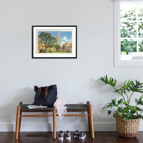 ART.COM Wall Art Print Yale University, New Haven, Connecticut on Black Frame, 29" x 21" by ART.COM - Used condition - Image 3