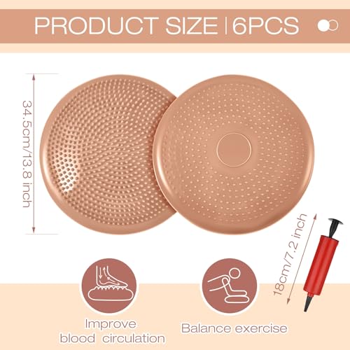Image of Amylove 6 Pcs Wiggle Seat Inflated Wobble Cushion for Sensory Kid 13 Inch Balance Disc Kids Flexible Seating Exercise Sensory Pad Chair Cushion for Classroom Office School(Boho)