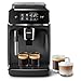 Philips 2200 Series Bean to Cup Coffee Machine - 2 Coffee Varieties, Classic Milk Frother & Cappuccino Maker, Quick-to-Clean, Ceramic Grinder, Fully Automatic Espresso machine - Black (EP2220/10)