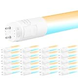 hykolity 20 Pack 4FT LED T8 Hybrid Type A+B Light Tube, 3CCT 4000-6500K 18W