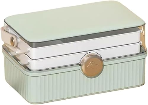 Rutexc 救急箱、大容量 防塵 多層収納 分類明確・取扱容易 ポータブル 清掃容易 軽量 多機能 薬品・医療用品分類収納機能 フレッシュ実用的 家庭・寮等シーンに適用、お気軽にご購入ください。(グリーン)