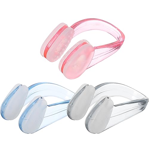 Toddmomy 3 Pack Swim Nose Plugs Swimming Nose Clip for Adults Boys and Girls Comfortable Non-Slip Anti- Goggles Accessory