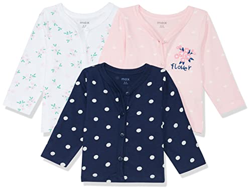 Image of Max Baby Girls Printed Regular Fit T-Shirt - Pack of 3
