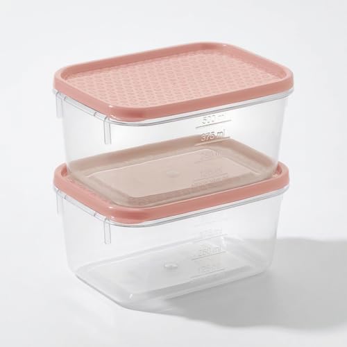 Image of All Time Polka Modular Storage Containers Set of 2 | 1000ml Each | BPA Free Airtight Food Grade Plastic Kitchen Storage Jars | Stackable Pantry Containers with Secure Lid | Color May Vary