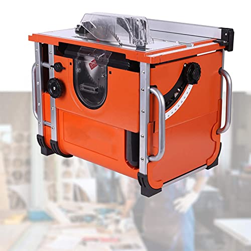 KUANDARMX Sierra Circular De Banco Compacta, Sierra De Mesa Deslizante para Carpintería 2600w, Profundidad De Corte 55 Mm 0-45 ° Corte En Bisel, Hoja De Sierra Que Se Puede Levantar Y Bajar