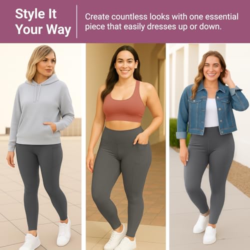 Image of SATINA High Waisted Leggings for Women - Comfortable and Stretchy in Versatile Sizes and Colors