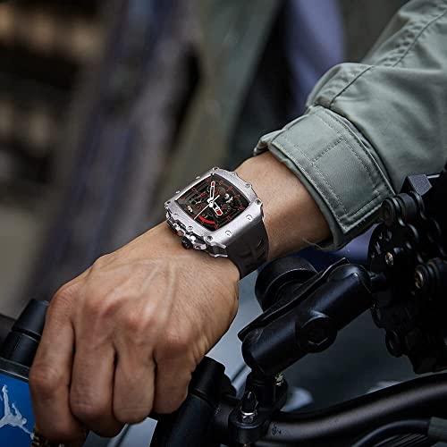 Kit modification acier inoxydable pour Apple Watch 45mm boîtier luxe et bracelet