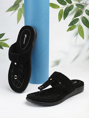 Image of HEALTH FIT EXTRA SOFT Women's Comfortable Memory Foam Doctor Slippers /Flip-Flops|Fashionable Casual & Stylish|Lightweight & Breathable|Outdoor Synthetic Casual Chappals Sandals Ladies & Girls HF28