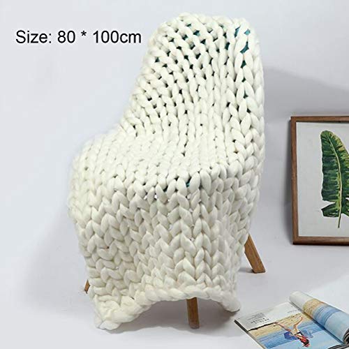 Koowaa Cozy Chunky Knitted Blanket Handmade Yarn Pet Bed Chair Sofa Blanket Home Decor Gift for Couch Bed Chair Yoga Mat Rug - Image 3