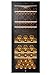Haier HWS77GDAU1 Wine Bank 50 Series 7 Cantinetta Vino Refrigerata, 77 Bottiglie, Luci a LED e Vetro anti UV, Ripiani in Legno, 37 dBa, Libera Installazione, 49.7 * 58.5 * 127 cm, Nero