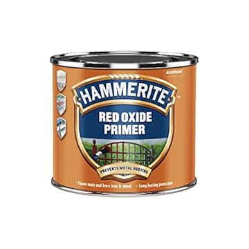 Hammerite Primer - Red Oxide. Metal Primer for Garden Furniture, Radiator and Fence Paint. Rust Inhibitor and Rust Treatment for Metal, Interior and Exterior Use - 250ml