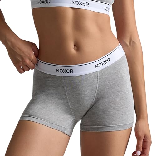 Image of Woxer Womens Boxers - Star 3 inch Boy Shorts Underwear for Women - Boxer Briefs