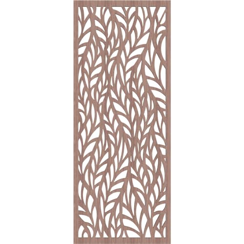 Image of Ortonville Decorative Pierced Fretwork Wood Wall Panels, 13 3 /8 inchW x 34 3 /8 inchH x 3 /8 inchT, Walnut