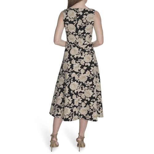 Tommy Hilfiger Women's Sleeveless Boat Neck Fit & Flare Midi Dress3