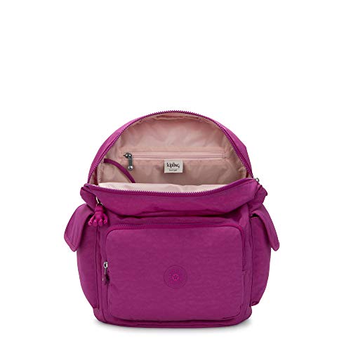 Kipling Mochila média City Pack rosa brilhante