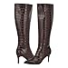 Guess Women's Wayla Boot, Dark Brown Croco 200, 8.5