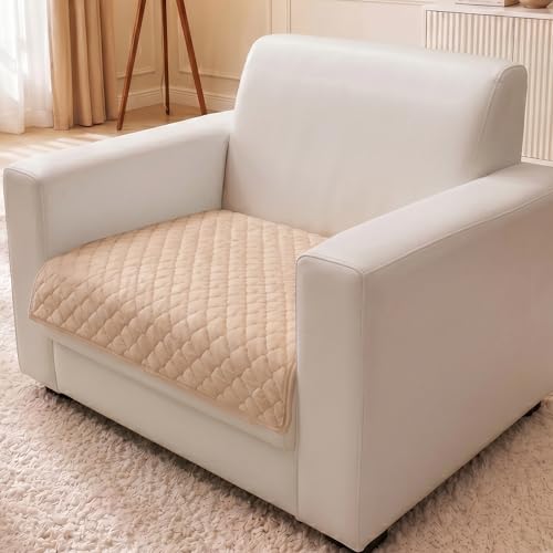 Image of Story@Home Premium Quilted Anti Slip Sofa Cover Mats for L Shape and 1 /2 /3 Seater Sofa. Make Your Own Sofa Cover Set, 70(D) x 60(L) cm - Beige