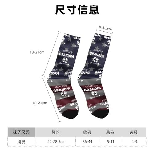 Promoted To Grandpa Est. 2016 Adult Polyester Crew Socks Breathable Moisture-Wicking Athletic Running Gym2 6