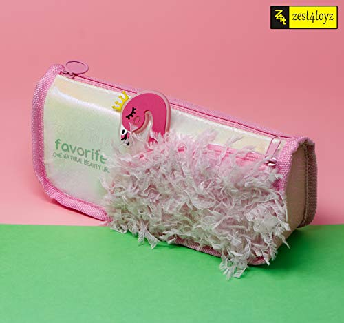 Image of Zest 4 Toyz Fur Pencil Pouches for Girls, Multipurpose Stylish Pencil Case, Pencil Box, Makeup Purse,Pencil Case Pouch Organizer for Girls Kids - Pink