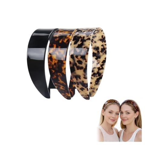 Serre-tête large en acétate haut de gamme écaille de tortue bandeau chic