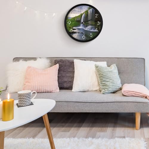 Horloge murale 25 cm moderne et ronde pour la cuisine ou le salon - 5