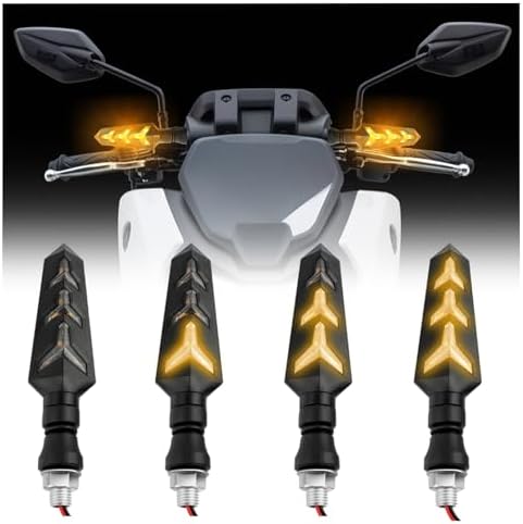 4pcs Motorcycle Turn Signals LED,Motorcycles Blinkers with Amber ...