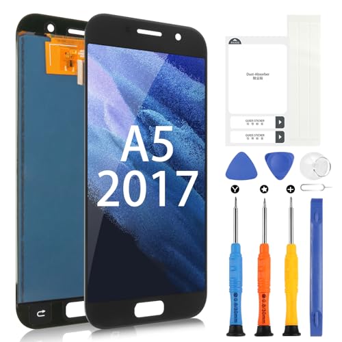 Pantalla LCD para Samsung Galaxy A5 2017, pantalla TFT para Galaxy A5 2017 A520 A520F, pantalla táctil digitazer, montaje completo, kit de reparación (5,2 pulgadas, negro)