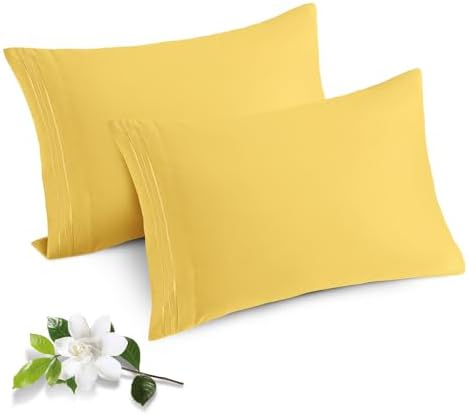 Queen Size Pillowcase Set Of 2 - 20"x30", 100% Cotton, Envelope Closure, Soft & Breathable For Hair & Skin