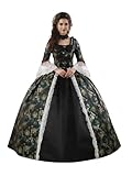 CountryWomen Women's 18th Marie Antoinette Rococo Costumes Masquerade Gown Long Satin Victorian Dress(2XL, Marie_Antoinette_1)