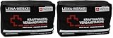Leina-Werke 11014 KFZ-Verbandtasche Compact mit Klett, Schwarz/Weiß/Rot (Packung mit 2)