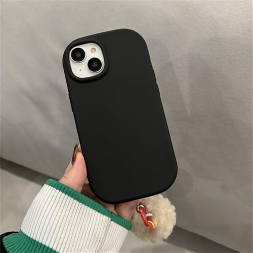 Coque silicone souple iPhone 15 14 13 12 Pro Max noire