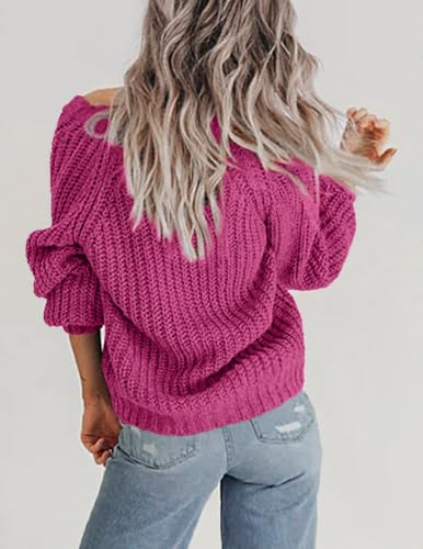 Image of Zeagoo Women's 2026 Fall Chunky Knit Cardigans Long Sleeve Sweaters | V Neck Button Down Cardigan, Loose Open Front Sweater, Winter Outerwear Coats for Women, Dressy Casual Clothes