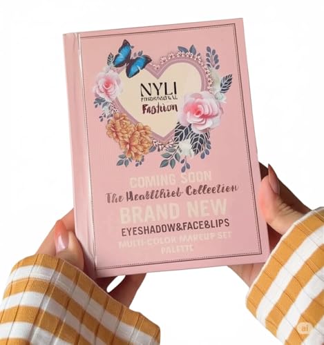 5-in-1 Foldable Makeup Palette Book – All-in-One Contour, Blush, Highlighter, Eyeshadow, Concealer & Lip Palette Kit | Compact, Long-Lasting Makeup Set for All Skin Tones