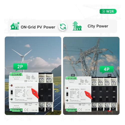 Alimentation sans interruption par sélecteur de transfert automatique triphasé 100A maison - 3