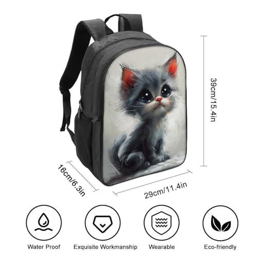Sac à dos enfant chat 3D idéal pour l'école et sorties camping - 2