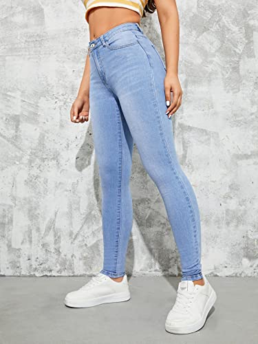 Floerns Women's Casual High Rise Stretch Skinny Jeans with Pocket4