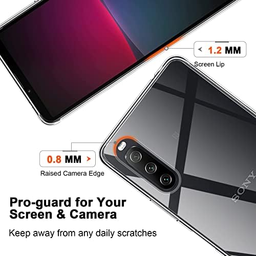 TUTUO Cover Compatible with Sony Xperia 10 IV 5G Case, Thin Slim Soft TPU Silicone Clear Cover, Anti-fall & Shock-Absorbing & Anti-Scratch Drop-Proof Protective Case - Transparent