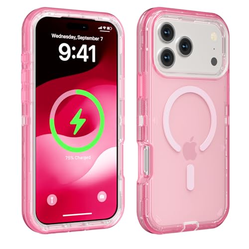 Coque iPhone 17 Air rouge antichoc protège écran rabat silicone magnétique