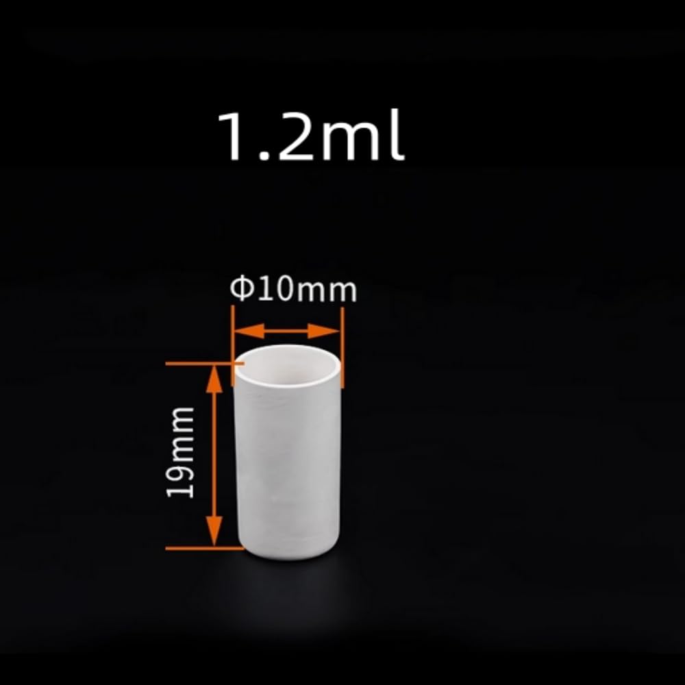Hochtemperatur-Zirkonoxid-Keramiktiegel mit Deckel – 1,2 ml bis 300 ml Fassungsvermögen(8MLx18x50)