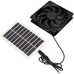 Extractor De Aire Con Panel Solar Extractor de aire con panel de energía solar, 15 W, ahorro de energía, eliminación de olores, extractor de aire portátil con energía solar para gallinero, invernadero, casas de mascotas, cobertizo