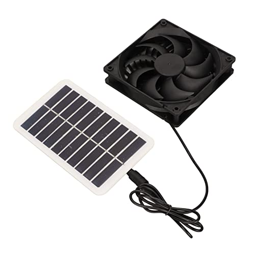 Solar Power Panel Exhaust Fan 3W Ventilator Fan Extractor Vent for Greenhouse Dog Houses Chicken Coop Sheds Window