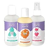 Curl Keeper Kinder Curly Hair Products Travel Set for Kids - Super Curls Styler, Magic Mist Detangler Spray & Curl Cream for Natural Beauty ( 3-Pack, 3 oz each)