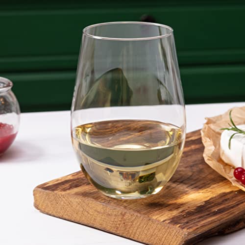 Krosno Stemless Red Wine Glasses | Set Of 6 | 19.6 Oz | Harmony Collection | Perfect For Cocktails, Drinks, Water, Juice, Scotch, Irish Liquor, Whisky #TOP4