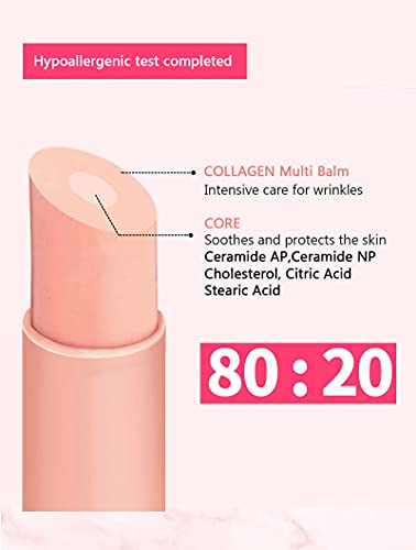 Jas Collagen Bb (Base Makeup + Skin Care) Multi Stick Balm 10G,Oil Free, Wrinkle Care,Tone Up,Hypoallergenic #TOP1