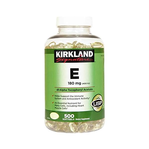 Kirkland Signature Vitamin E 400 I. U. 500 Softgels Per Bottle