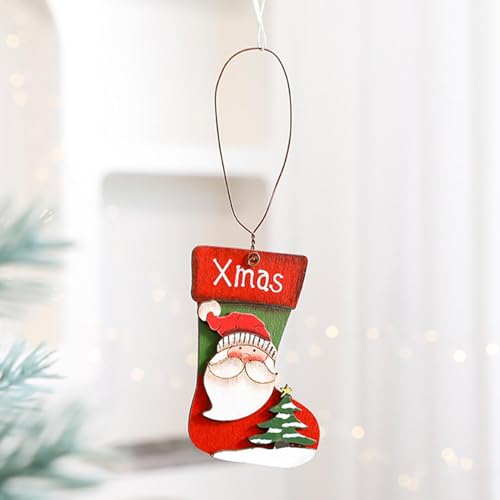 Décoration de Noël en bois à suspendre, le cadeau idéal pour bureau