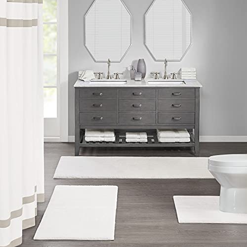 Madison Park Signature Marshmallow Bathroom Rug Non Slip, Luxrurious Plush Bath Mat, Absorbent, Quick Dry, Spa Design Bath Room Décor, 24X40, Ivory #TOP5