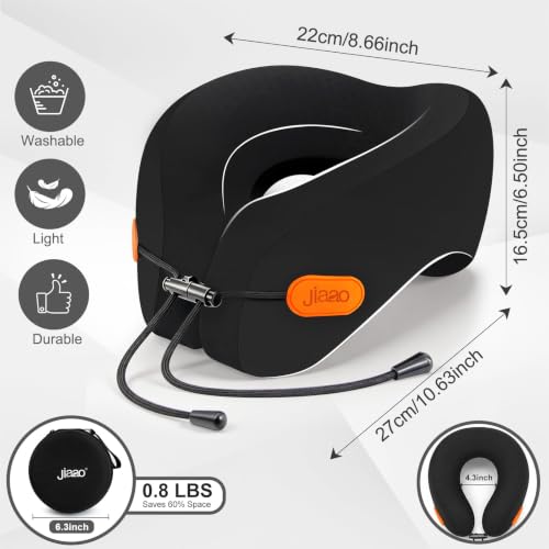 Image of Ergonomic Travel Pillow,100% Memory Foam Travel Neck Pillow For Airplanes